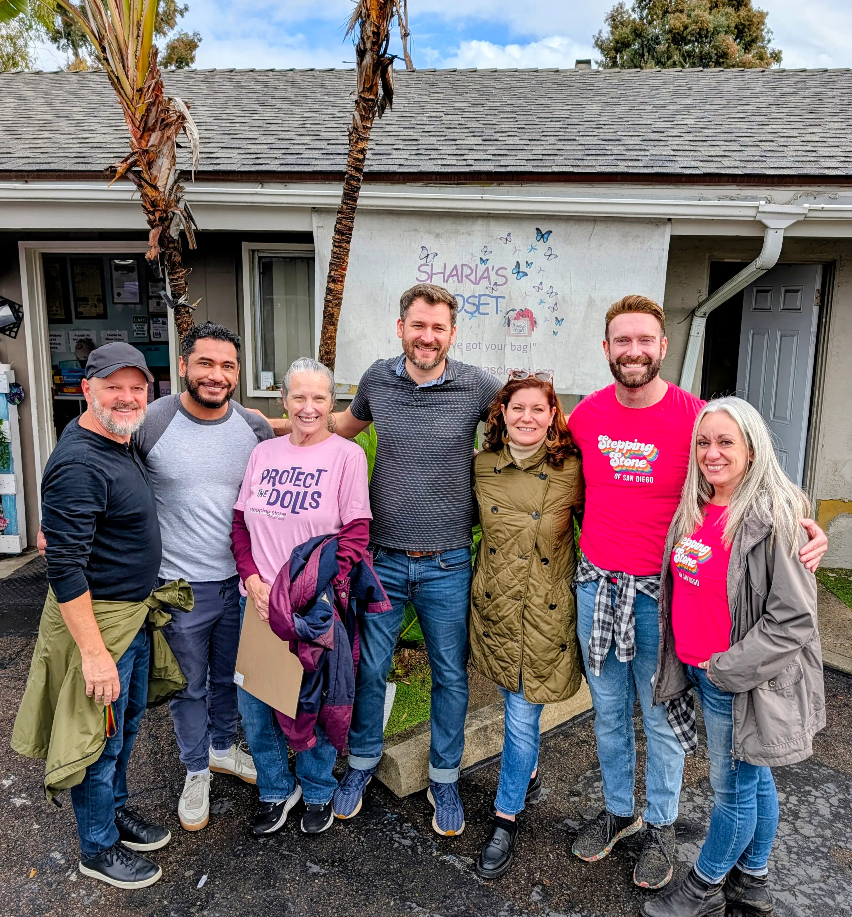 Stepping Stone staff volunteering at Sharia's Closet