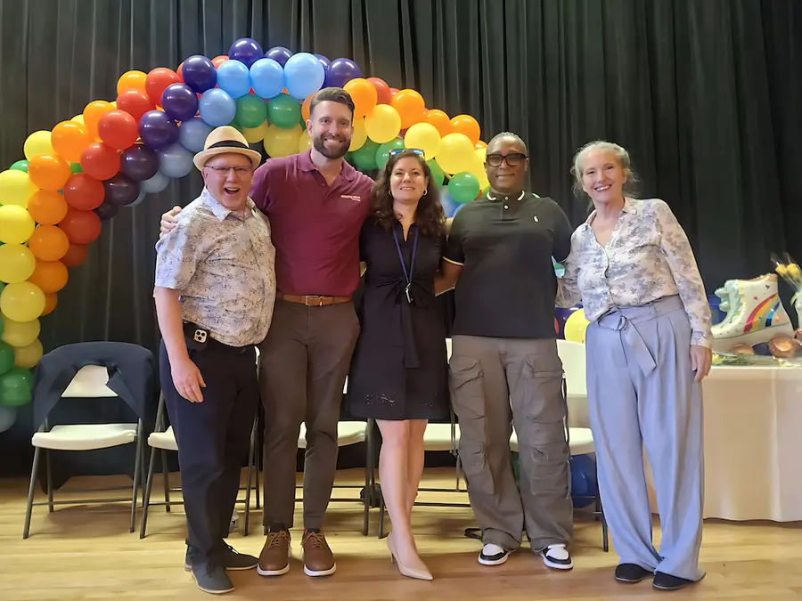 Stepping Stone staff and community celebrating together